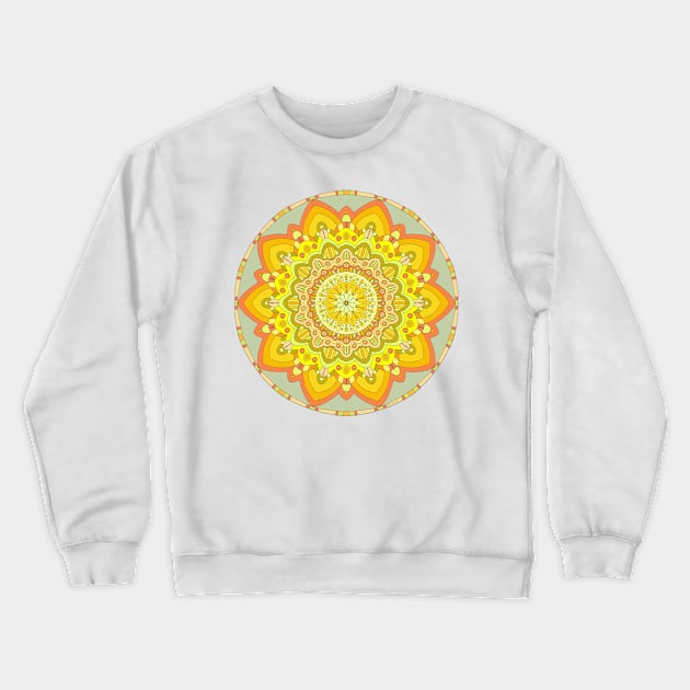 Yellow Star Mandala Crewneck Sweatshirt by HealingHearts17